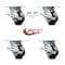 Service Caster 4 Inch Glass Filled Nylon Caster Set with Roller Bearing 4 Brake 2 Swivel Lock SCC-35S420-GFNR-SLB-BSL-2-SLB-2 - alternate 6